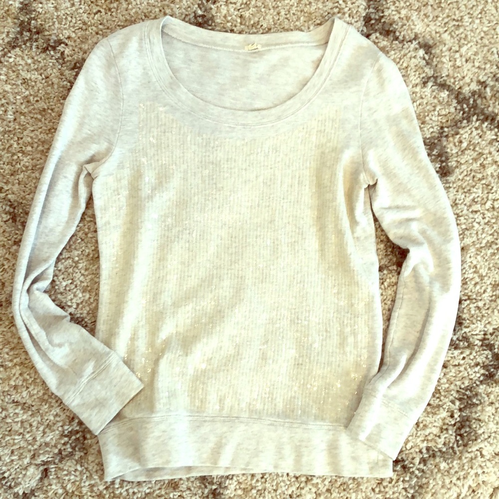 J Crew sequin sweatshirt size S